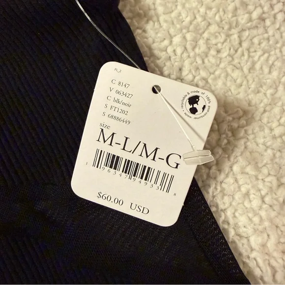 Intimately Free People Black Hide and Seek Ribbed Mesh Bodycon Dress Sleeveless - Picture 9 of 14